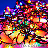 Гирлянда бахрома уличная 100 led 5м разноцветная - <ro>Изображение</ro><ru>Изображение</ru> #1, <ru>Объявление</ru> #1493569