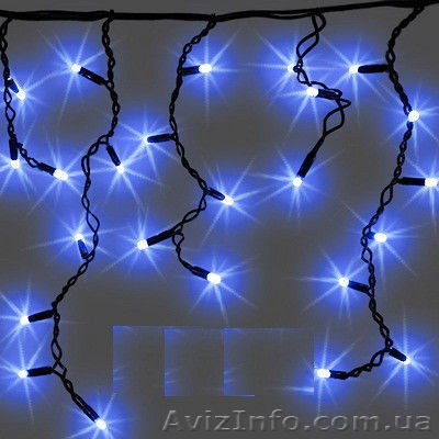 Бахрома 3х0.5м черный ПВХ кабель, синий цвет - <ro>Изображение</ro><ru>Изображение</ru> #1, <ru>Объявление</ru> #1493573