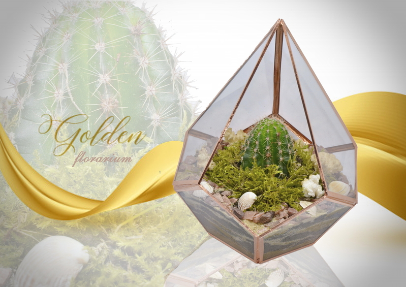 Золотой флорариум! Изысканный подарок на 8 Марта! Хит. - <ro>Изображение</ro><ru>Изображение</ru> #1, <ru>Объявление</ru> #1704028